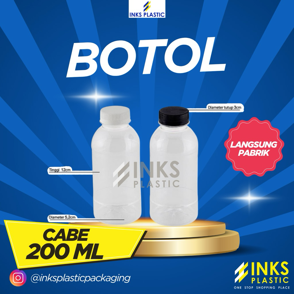 BOTOL CABE 200 ML (100 PCS)