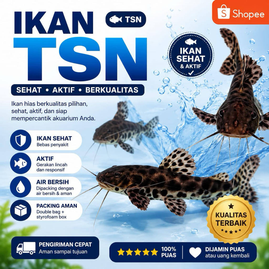 ikan TSN catfish butterfly ukuran 13cm