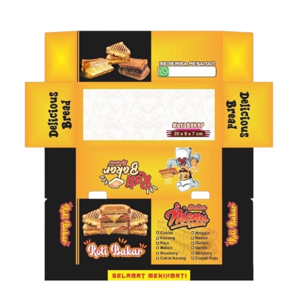 50 pcs kardus roti bakar/box roti bakar/dus roti bakar/box/box donat/box kardus/dus/kardus/kardus bo