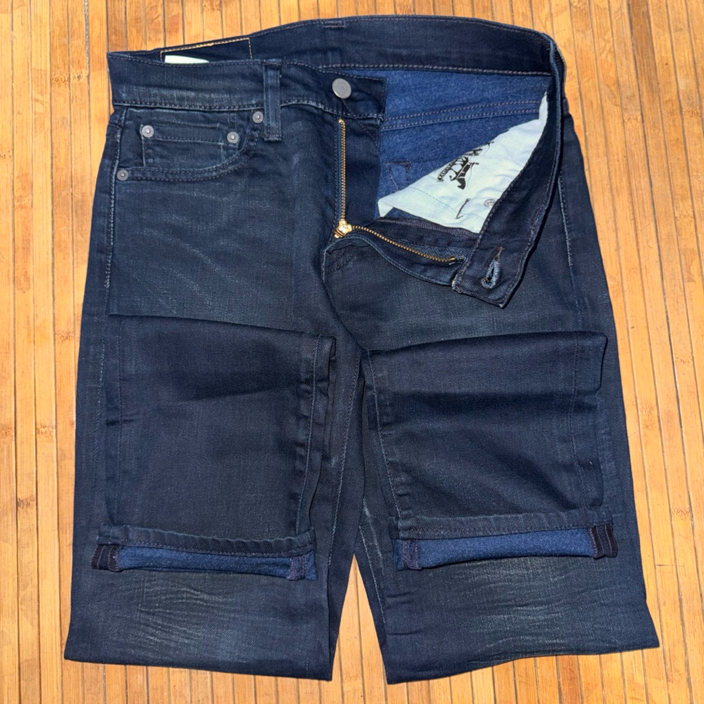 LEVIS 511 SLIM FIT DARK BLUE BLACK WASH STRETCH DENIM JEANS