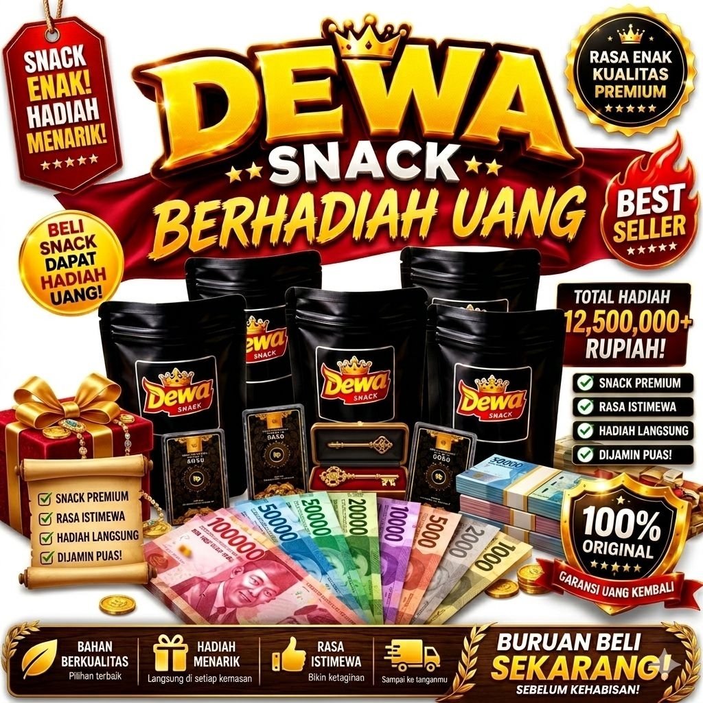 dewa Snack berhadiah uang dan emas