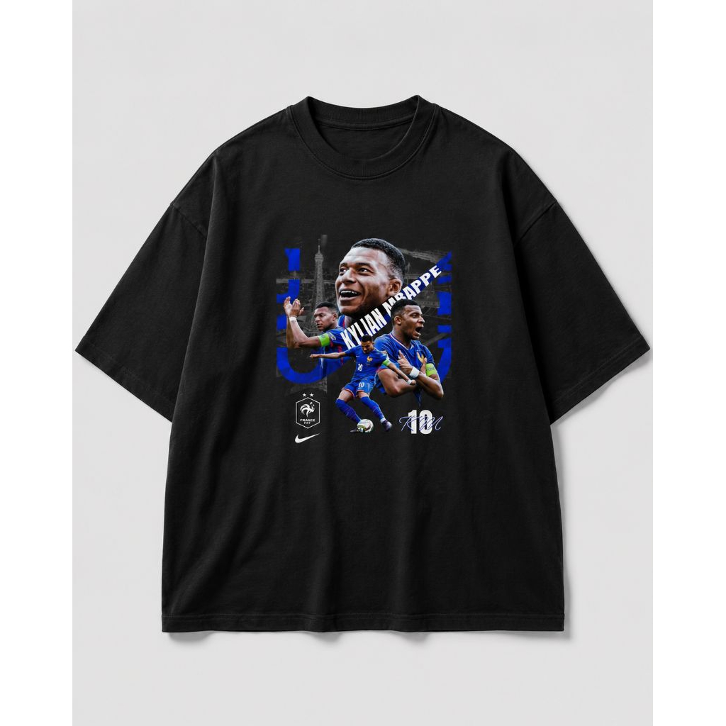 kaos oversize mbappe stylish