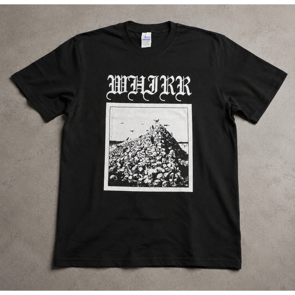 Kaos Band WHIRR T-Shirt Hitam Cotton 24s Stitch Supply Premium