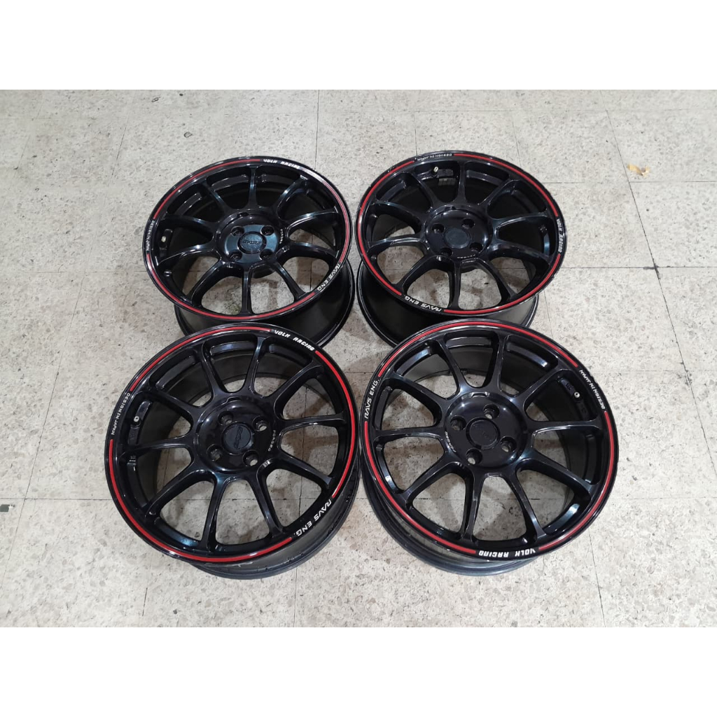 Vleg mobil bekas R17 VELG RAYS R17 lebar 8 PCD 4X100 ET18 BLACK READ