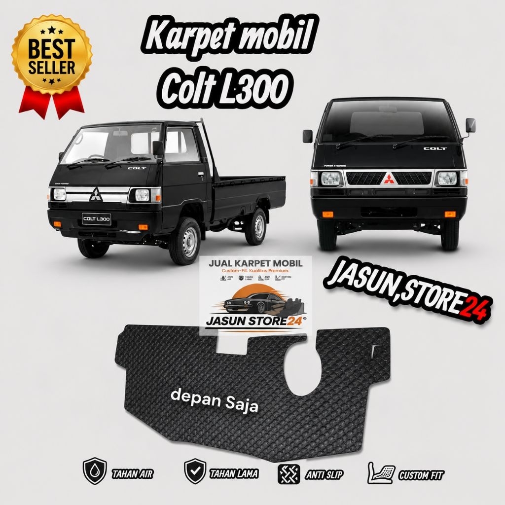 karpet mobil L300 bagian depan saja presisi bahan spon