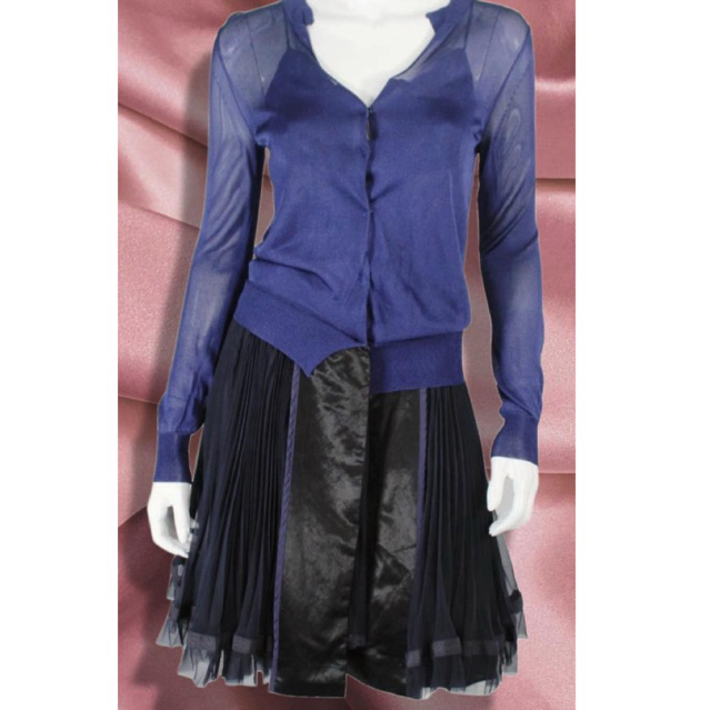 Sacai Cardigan mix Skirt