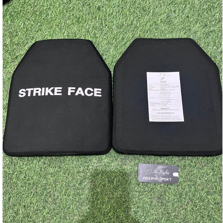 PLAT BAJA STRIKE FACE DAN J-FORCE ANTI PELURU LEVEL 4 UNTUK BODY VEST/ROMPI TNI POLRI ORIGINAL 100%