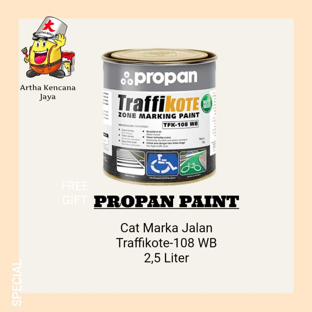 PROPAN PAINT - CAT MARKA JALAN WATERBASED TRAFFIKOTE WB-108 2.5Liter