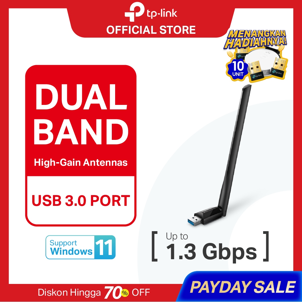 TP-Link Archer T3U Plus | AC1300 High Gain WiFi Adapter | DualBand | T2UB Nano T2U Plus T3U Nano T3U
