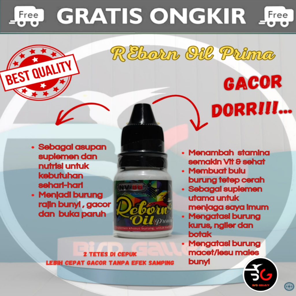 REBORN OIL PREMIUM NV88 2,5 ML VITAMIN BURUNG SOGON
