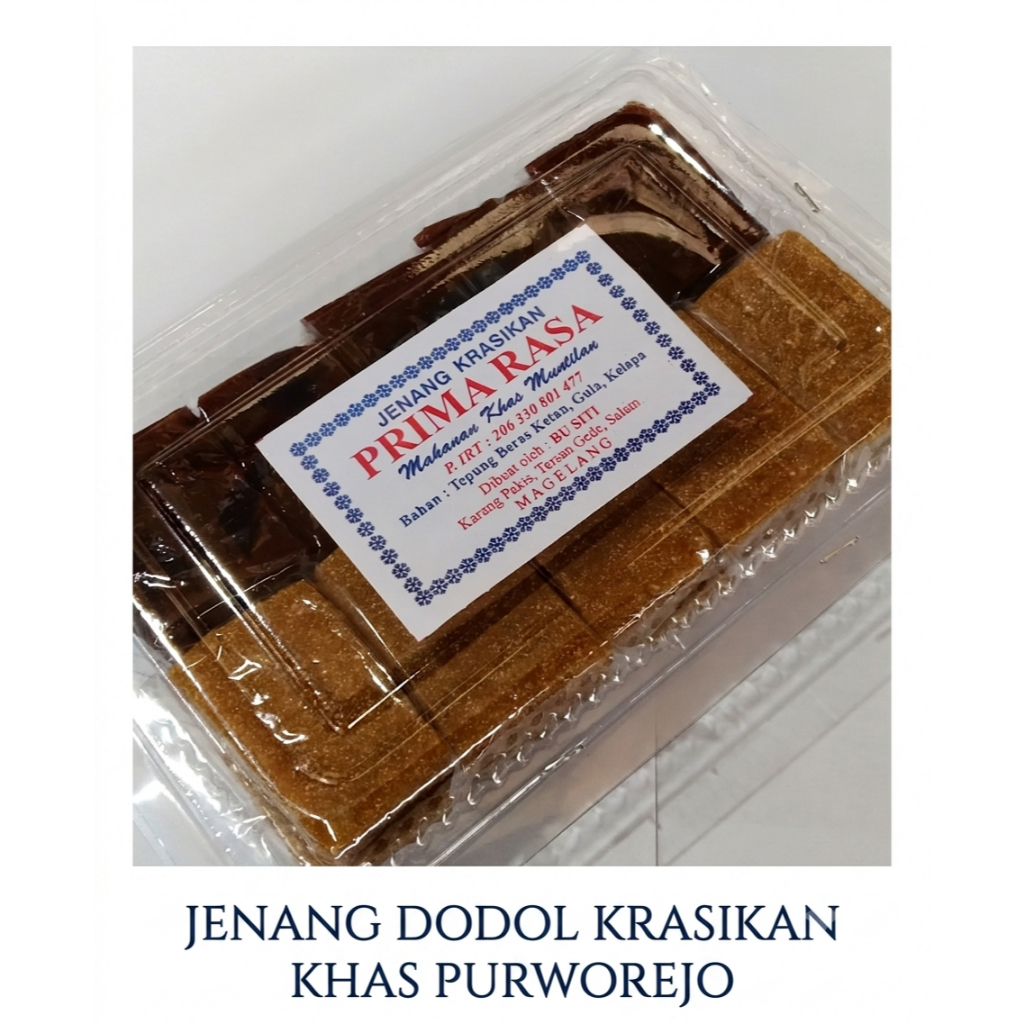 isi sekitar 20 irisan jenang dodol dan jenang krasikan magelang
