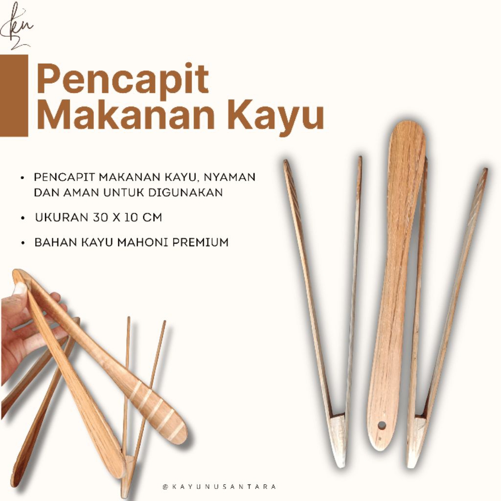 Pencapit makanan Kayu - Capitan Kue - Capitan Foodgrade