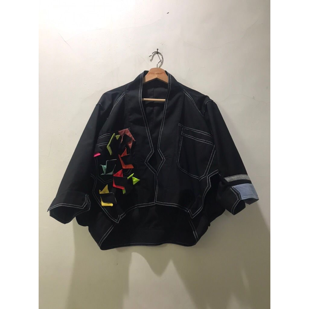 OLINE WORKROBE - PATCHY PLAYFULL OUTER IN BLACK