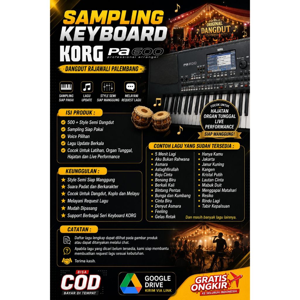 SET KORG PA800 Dangdut Rajawali