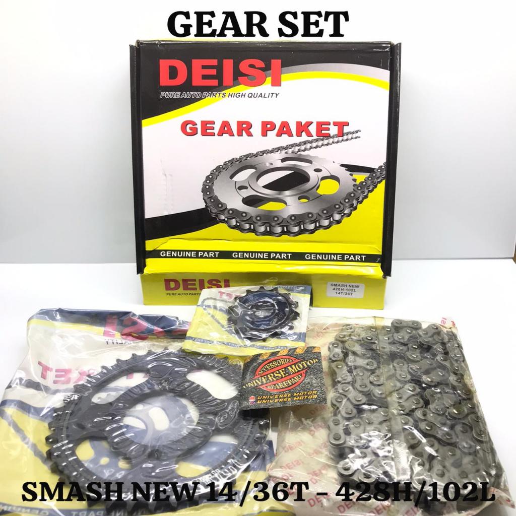 GEAR GIR SET GEAR GIR PAKET SMASH NEW SMASH LAMA SMASH TITAN SHOGUN 125