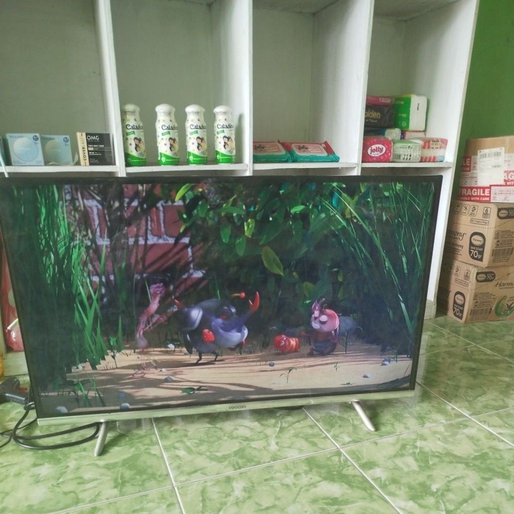 SmartTv Coocaa 32inc minus polarize tidak rapi