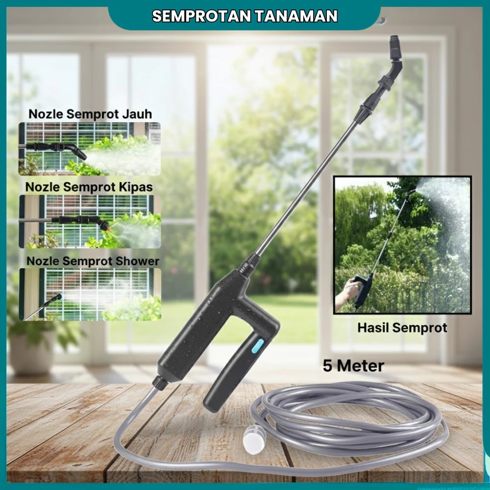 Stik Sprayer Elektrik Penyiram Tanaman Semprot Tanaman Elektrik Portabel Mini 2000Mah