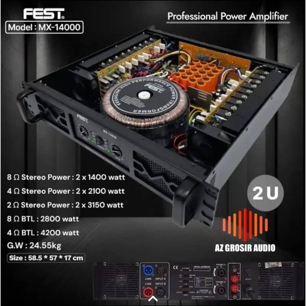 power amplifier fest mx14000 power fest mx 14000