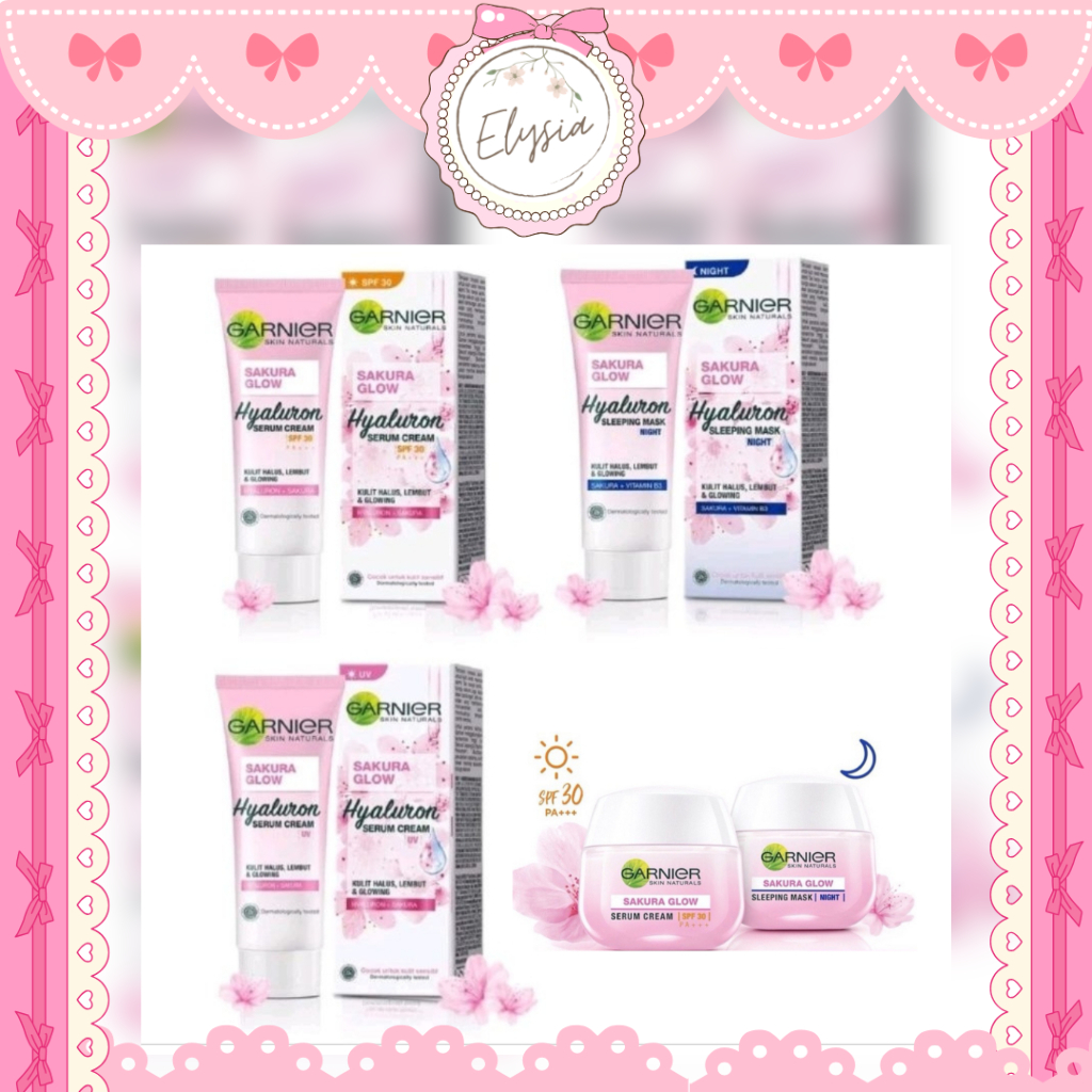 Garnier Sakura White Day Cream UVA/UVB SPF30 & Night Cream 20ml - 50ml
