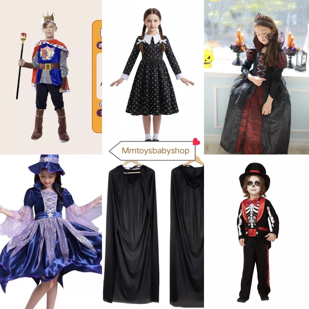 Kostum Halloween/Perlengkapan Halloween/Kostum penyihir/Baju Halloween anak
