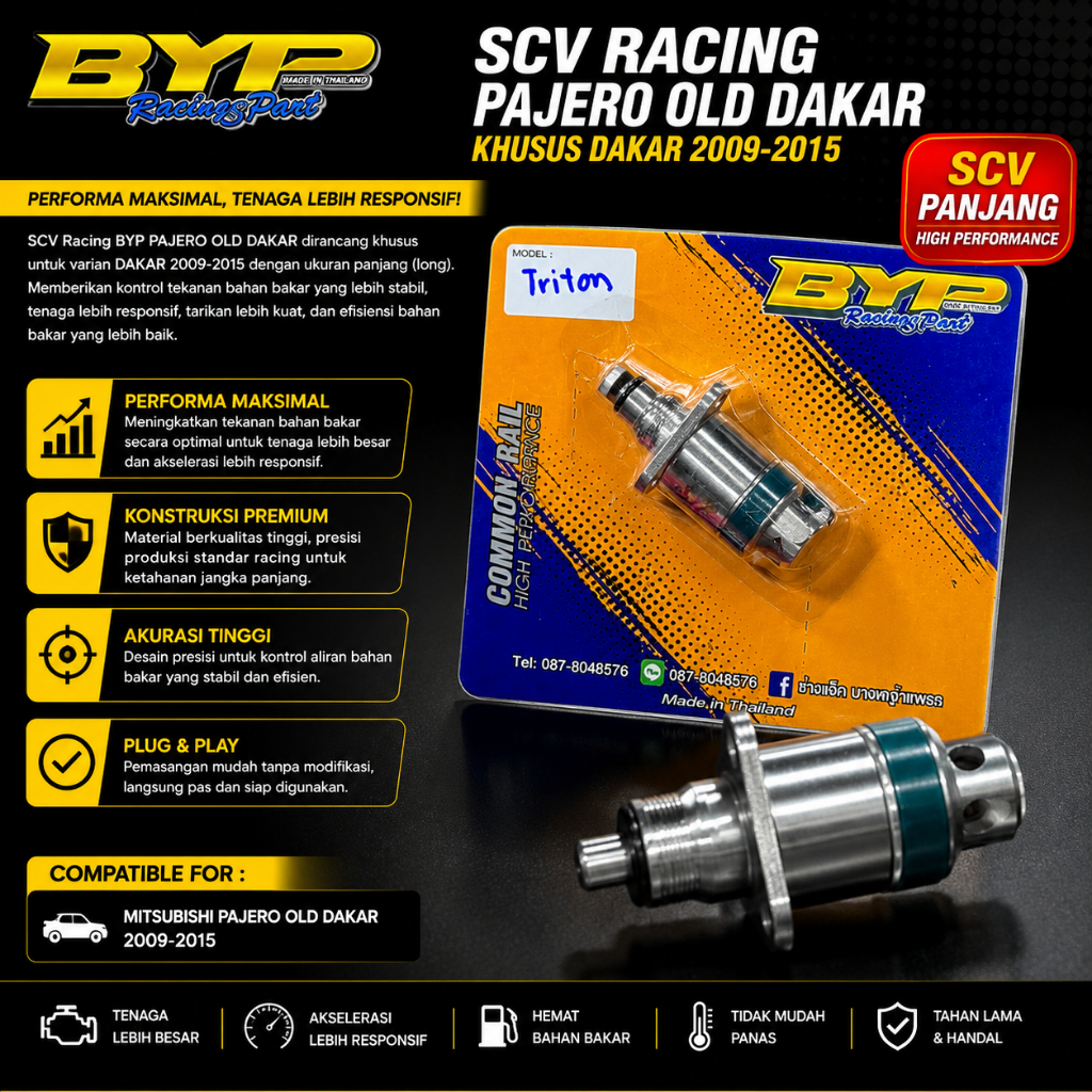SCV RACING BYP PAJERO OLD DAKAR 4D56 2008-2015 SCV PANJANG