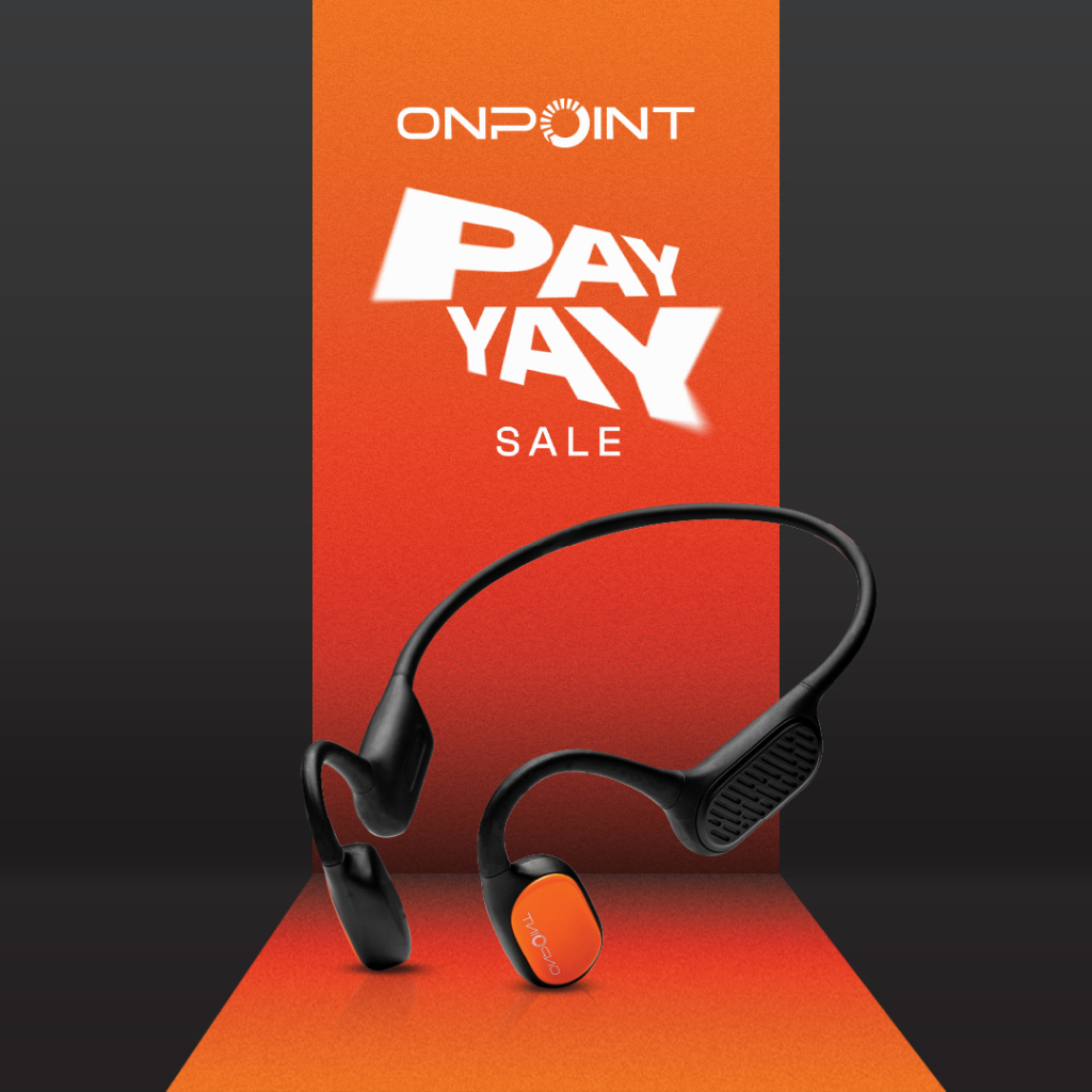 ONPOINT IRON Open Ear Bone Conduction Headphone - Open Ear BLACK