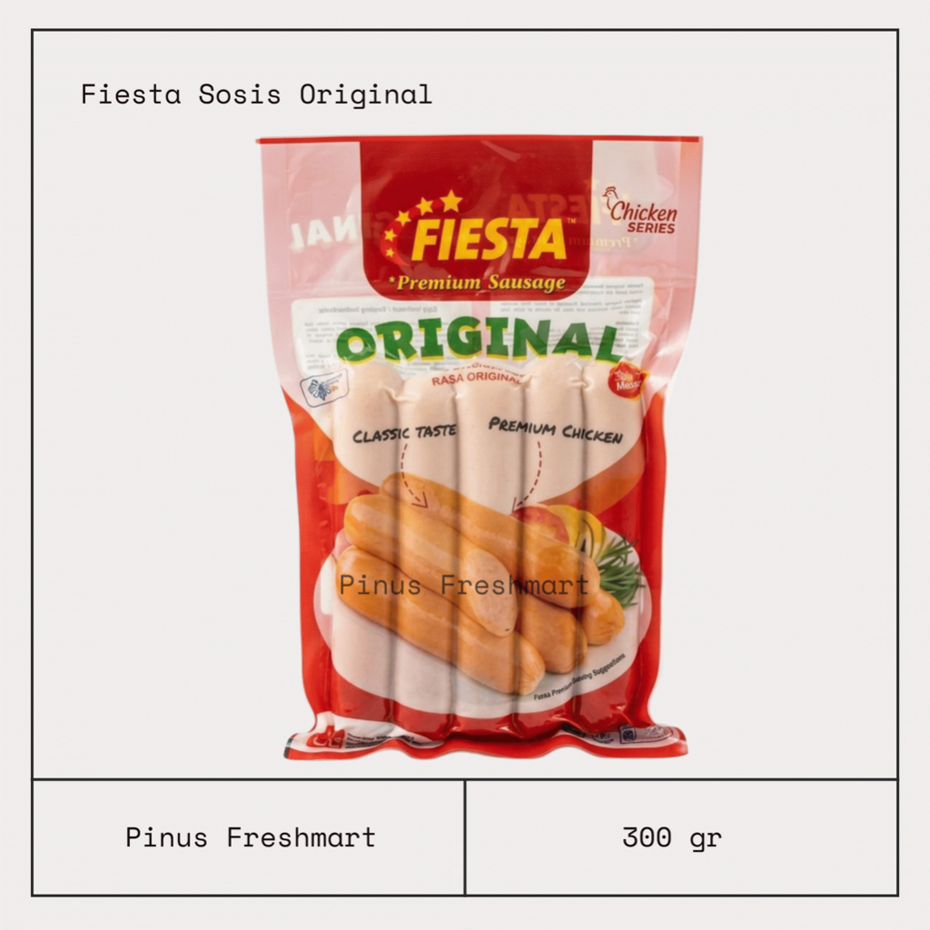 Fiesta Sosis Ayam Original 300gr Isi 5pcs / Sosis Fiesta / Sosis Premium