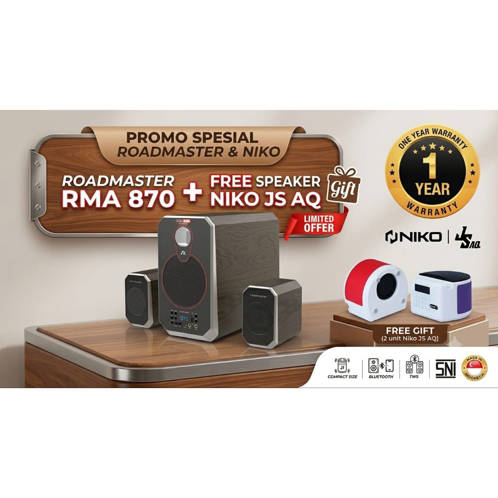 SPEAKER AKTIF ROADMASTER RMA 870 FREE SPEAKER NIKO JS AQ