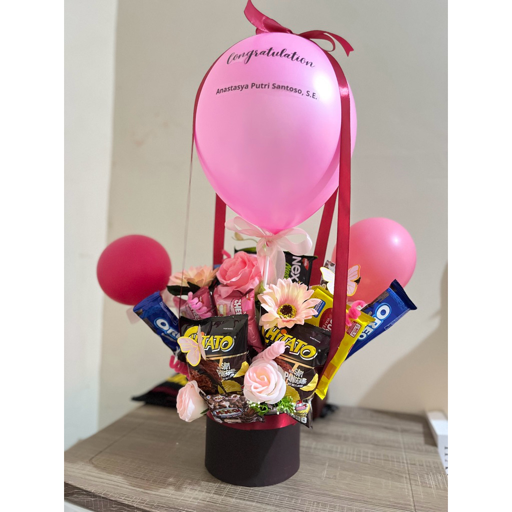 BUKET SNACK BALON/BUKET WISUDA/BUKET SEMARANG/BUKET ULANG TAHUN