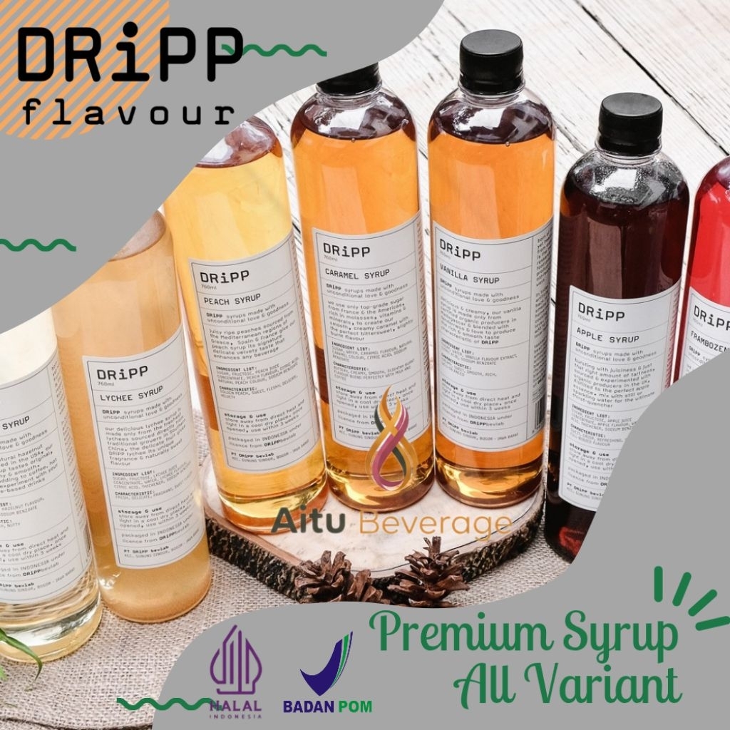 Dripp Syrup 760ml - Premium Syrup -  all variant