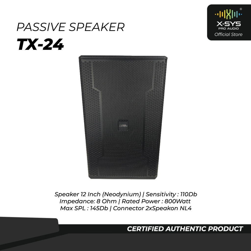 SPEAKER PASSIVE 2WAY XSYS TX-24 12*2" Neo