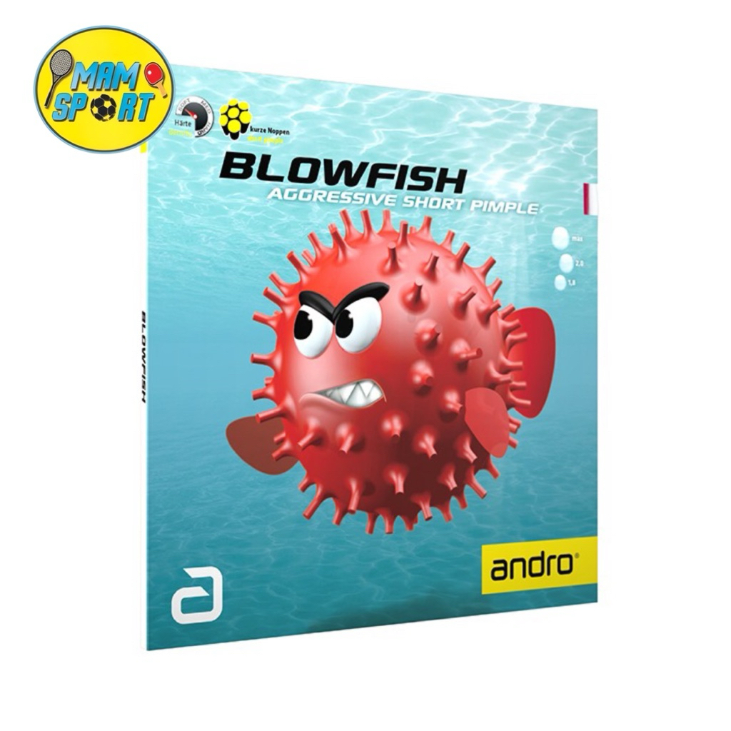 Karet Bet Pingpong Tenis Meja ANDRO BLOWFISH Bintik Pendek Original