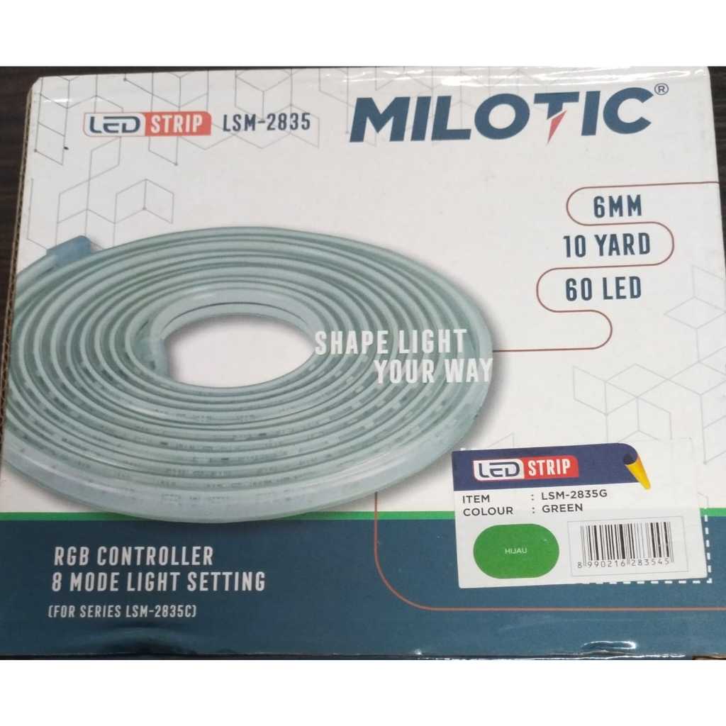MILOTIC LED STRIP GREEN 2835-6MM W/1KBL 10Y/ROLL LSM-2835G