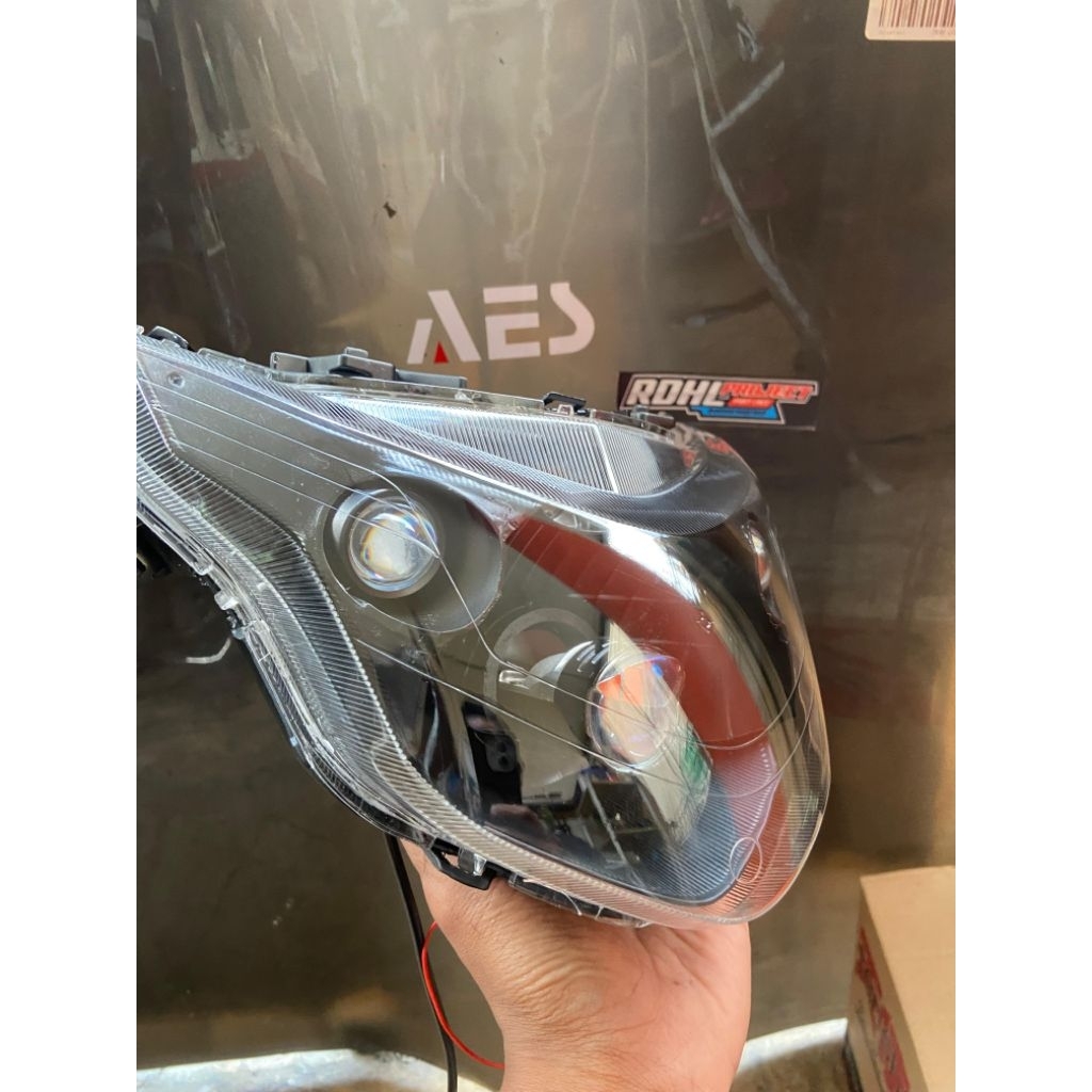 Headlamp beat Pop modif H4 + D2 laser