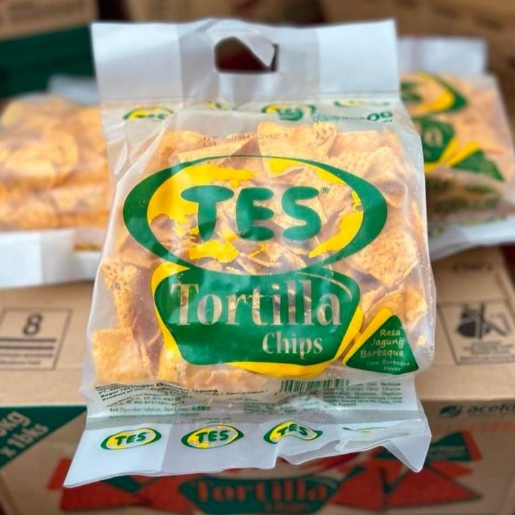 TORTILLA BBQ / TORTILLA TES / HAPPYTOS / MAKANAN RINGAN / CAMILAN KILOAN / KERIPIK TORTILLA 225gr