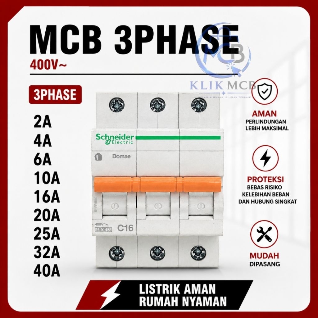 Mcb domae 3phase mcb domae 3phase siap kirim