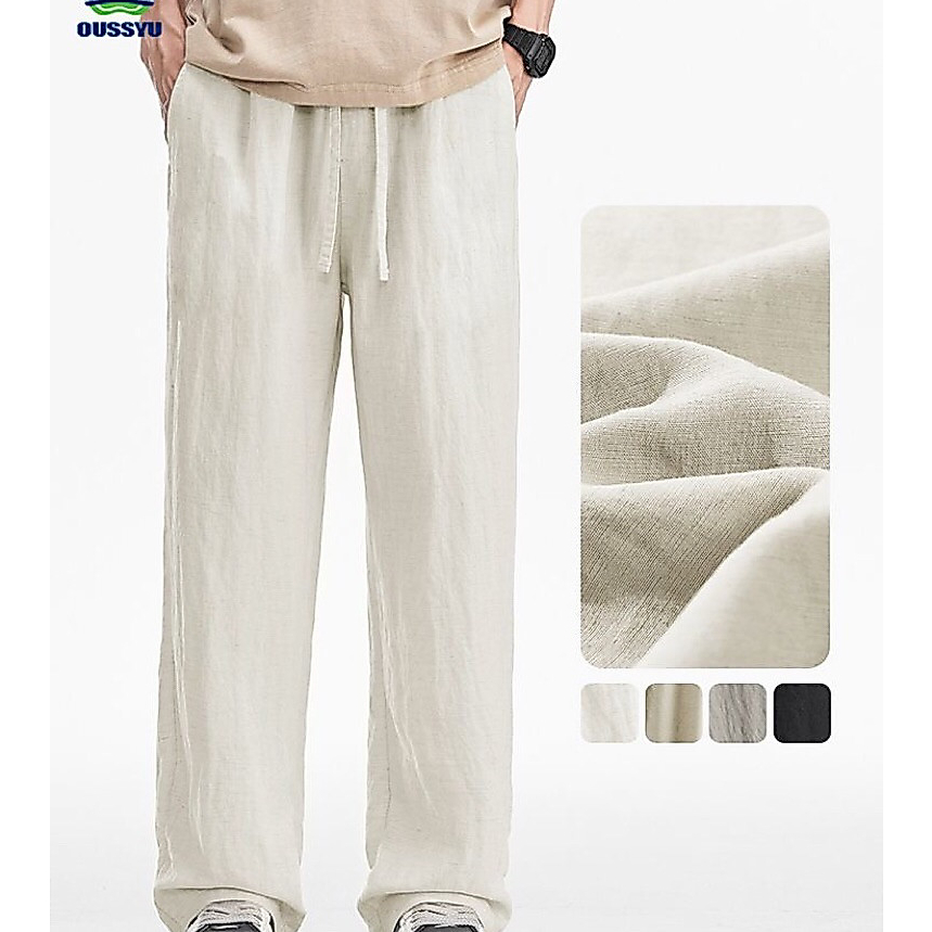 Celana Panjang Pria Cotton Linen Celana Linen Pria Tali Serut – Nyaman & Stylish Celana linen pria