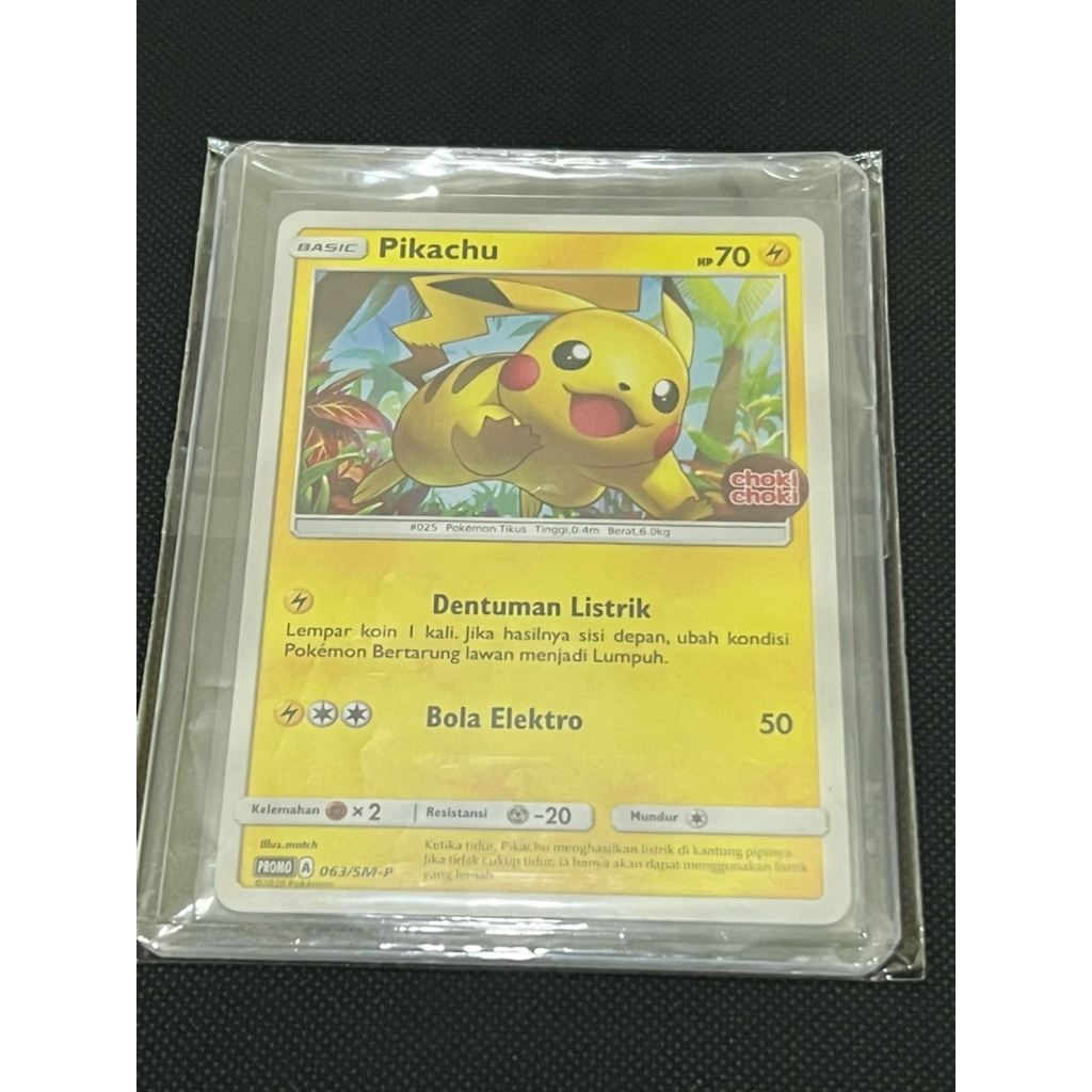 kartu pokemon promo choki choki pikachu first edition