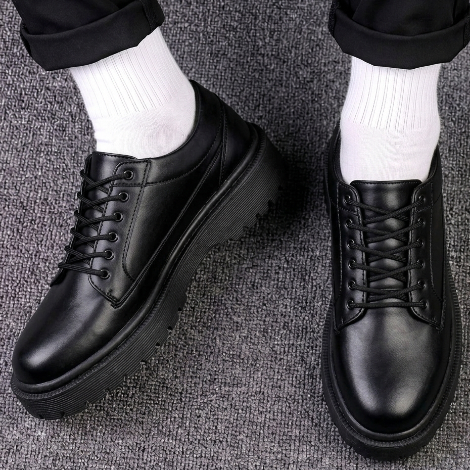 Sepatu Formal Oxford Hitam Pantofel Kerja Pria Hak Tinggi