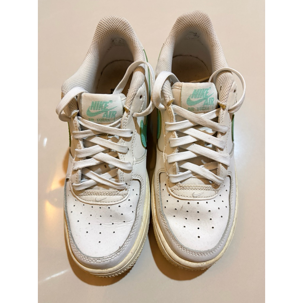 Nike Air Force 1 Low GS White Mint Green DV7762-104 Original Size 37.5 Preloved Second