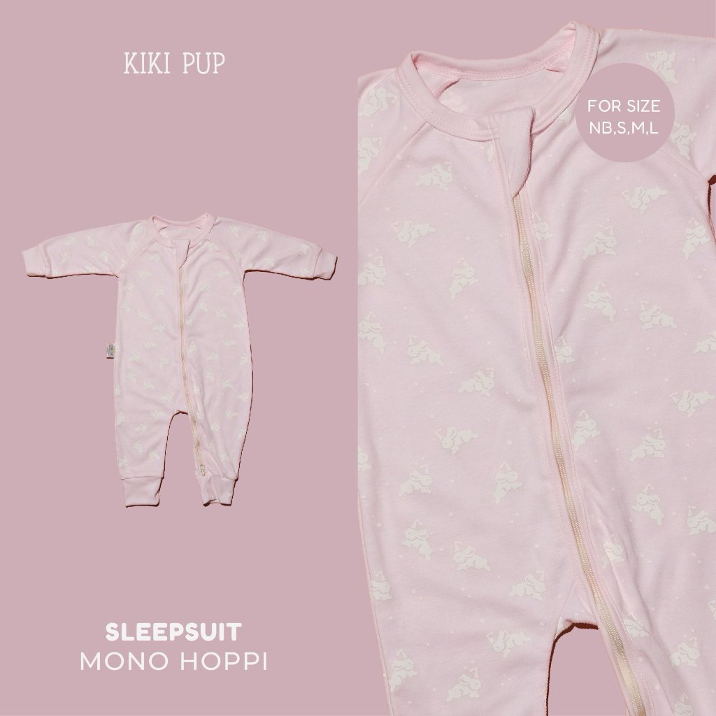 preloved kiki pup sleepsuit dual zipper bayi