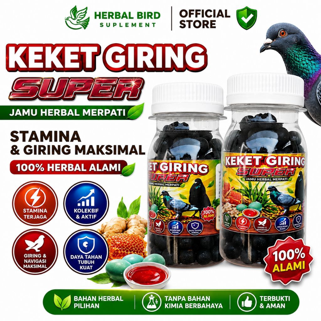PROMOO  120 BUTIR JAMU MERPATI KEKET GIRING super keras extra ginseng teki sarang walet kelenceng pi