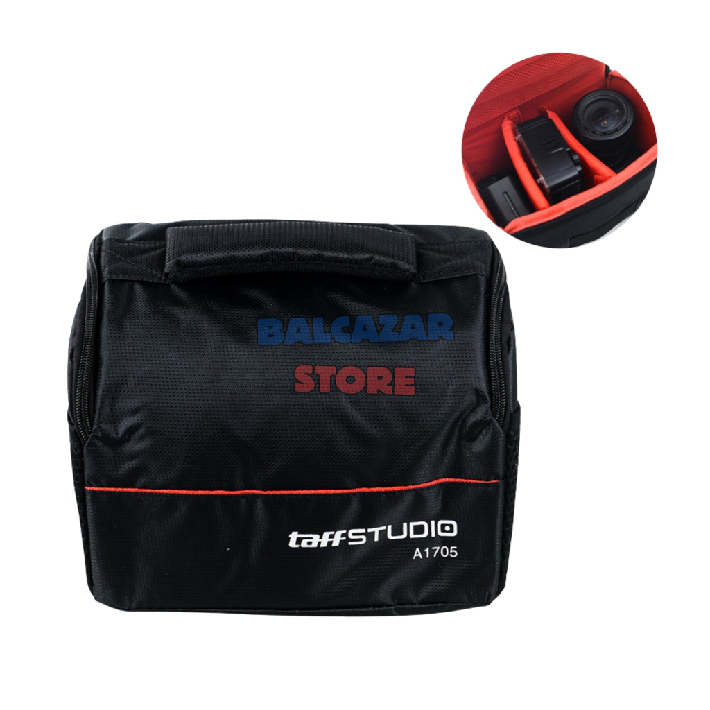 Tas Kotak Kamera Selempang DSLR Canon Nikon Sony Universal Ukuran Large 2 Lensa 1 Body