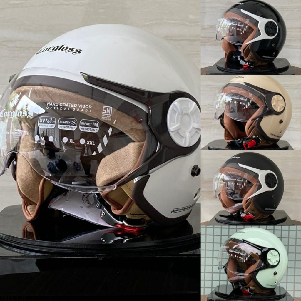 Helm Model Cergloss Hijab Terbaru Bahan Abs Ber SNI Original Vry