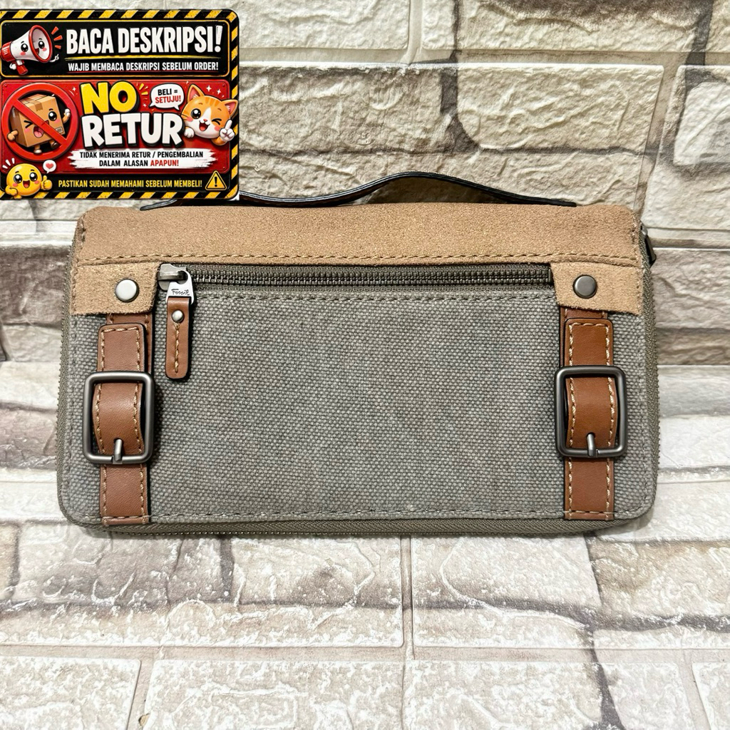 749# NET-Preloved Fossil Clutch Emilia Denim