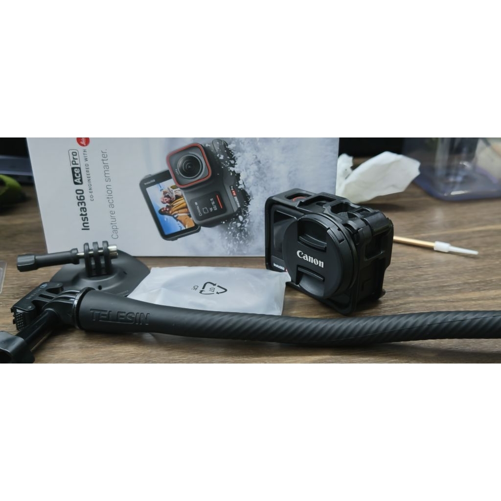 insta360 ace pro action camera 128gb lexar second bekas preloved full set