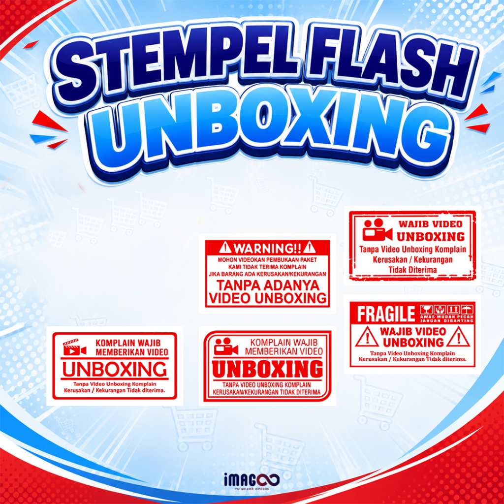 Stempel Flash Custom Unboxing - Fragile, Olshop, Unboxing - Custom Free Desain