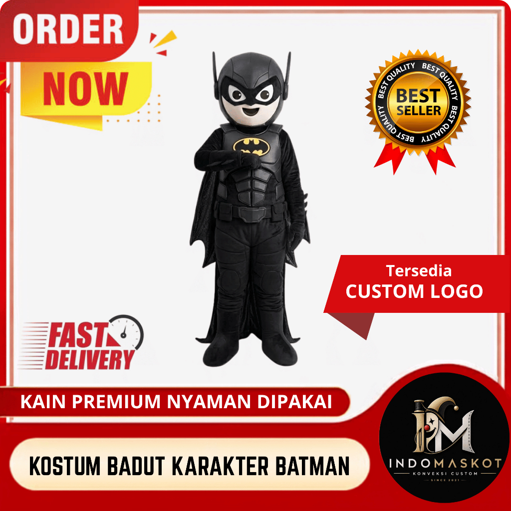 KOSTUM BADUT TERMURAH KARAKTER BATMAN