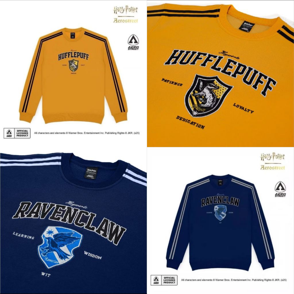[AEROSTREET] New - Harry Potter Crewneck Sweater Sweatshirt Original Aerostreet x Harry Potter Raven