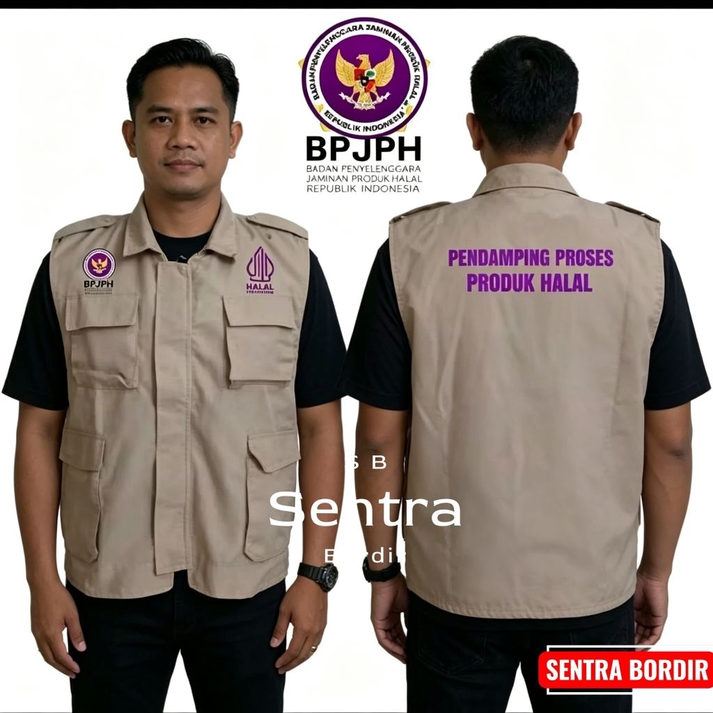 Rompi halal Indonesia rompi BPJPH Rompi pendamping proses produk halal